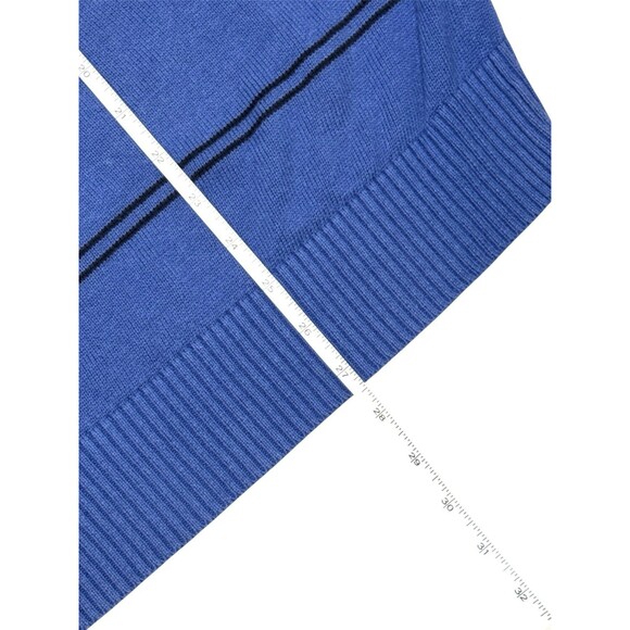 Vintage Crest By Tommy Hilfiger Blue  Stripe Crewneck Sweater With Logo Y2K - Picture 5 of 8